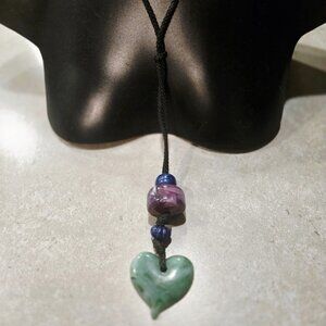 Women's Long Gemstones Pendant Necklace w/Multicolors Gemstones - NWOT